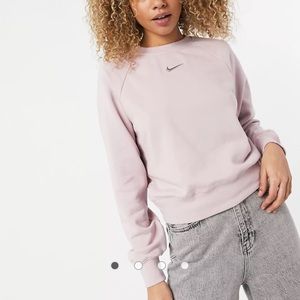 NIKE ~ silver swoosh pink sweatshirt/crew neck small
